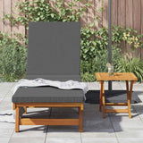 Sun Lounger Reclining Brown 199 x 63 x 85 cm Solid Acacia Wood