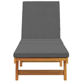 Sun Lounger Reclining Brown 199 x 63 x 85 cm Solid Acacia Wood
