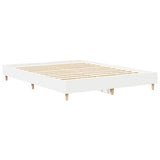 Bed Frame No Mattress White 150x200 cm Engineered Wood - Top-Down View