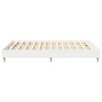 Bed Frame No Mattress White 150x200 cm Engineered Wood