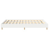 Bed Frame No Mattress White 150x200 cm Engineered Wood - Rear View