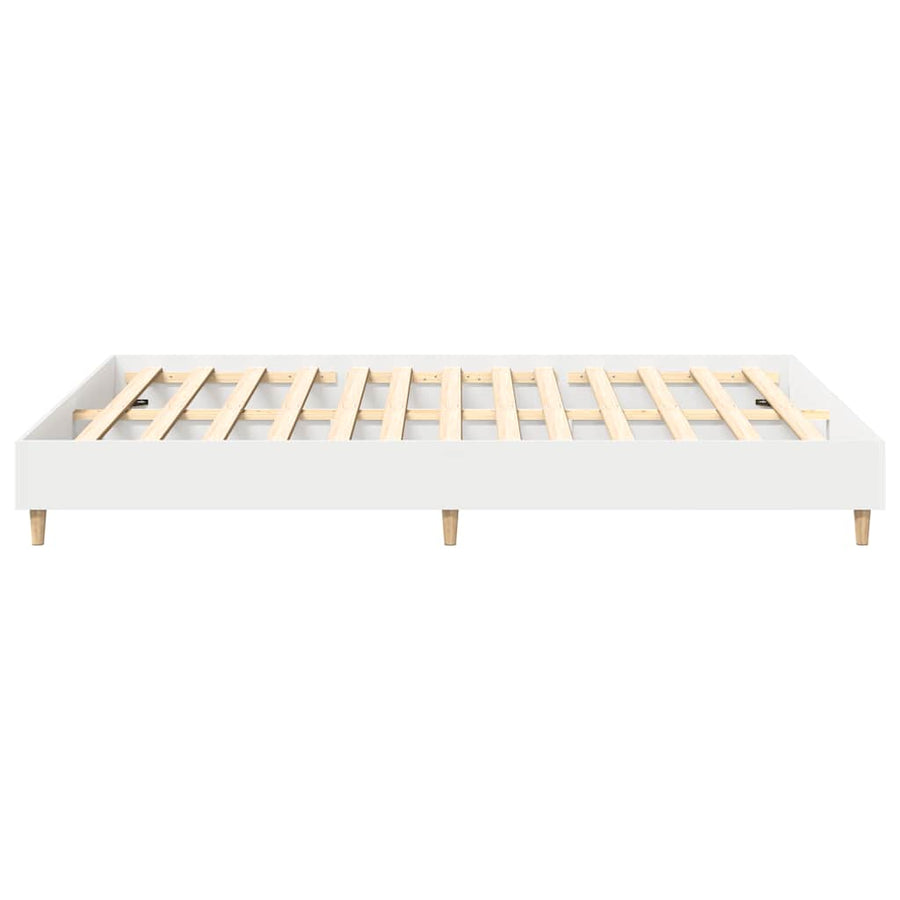 Bed Frame No Mattress White 150x200 cm Engineered Wood