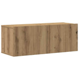 4 Piece Wall-mounted TV Cabinet Set Artisan Oak Engineered Wood - Top-Down View