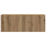 4 Piece Wall-mounted TV Cabinet Set Artisan Oak Engineered Wood - 45-Degree Angle