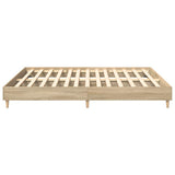 Bed Frame without Mattress Sonoma Oak 180x200cm Engineered Wood - Rear View