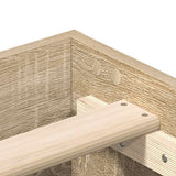 Bed Frame without Mattress Sonoma Oak 180x200cm Engineered Wood - Low Angle