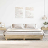 Bed Frame without Mattress Sonoma Oak 180x200cm Engineered Wood