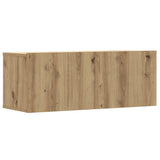 3 Piece TV Cabinet Set Wall-mounted Artisan Oak Engineered Wood - Top-Down View