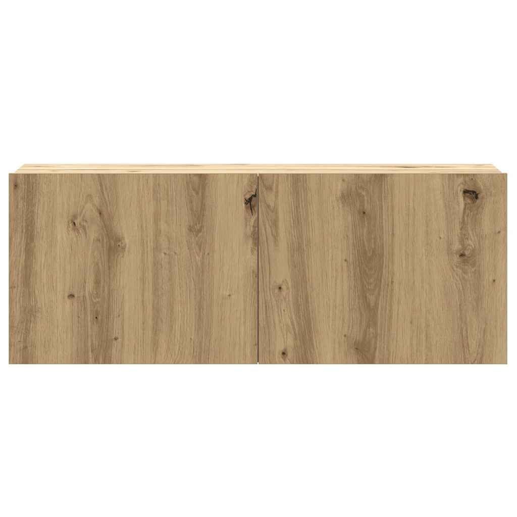 3 Piece TV Cabinet Set Wall-mounted Artisan Oak Engineered Wood