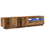 TV Cabinet with LED Lights Old Wood 180x35x40cm Engineered Wood, image 3