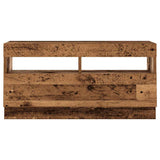 TV Cabinet with LED Lights Old Wood 180x35x40 cm Engineered Wood