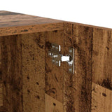 TV Cabinet with LED Lights Old Wood 200x35x40 cm Engineered Wood - Extra Image