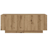 TV Cabinet with LED Lights Artisan Oak 260x35x40 cm Engineered Wood - Extra Image