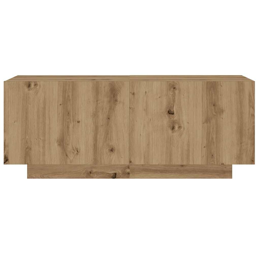 TV Cabinet with LED Lights Artisan Oak 260x35x40 cm, image 9