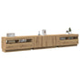TV Cabinet with LED Lights Artisan Oak 260x35x40 cm