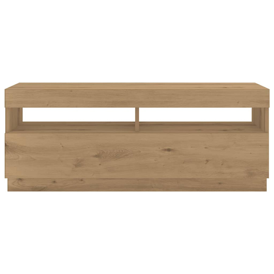 TV Cabinet with LED Lights Artisan Oak 300x35x40 cm