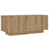 TV Cabinet with LED Lights Artisan Oak 300x35x40 cm Engineered Wood