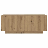 TV Cabinet with LED Lights Artisan Oak 300x35x40 cm Engineered Wood - Extra Image