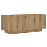 Bedside Cabinet Artisan Oak 100x35x40 cm Engineered Wood - Front View