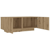 Bedside Cabinet Artisan Oak 100x35x40 cm Engineered Wood - Close-Up Angle