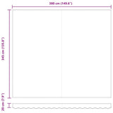 Awning Replacement Fabric Beige 380 x 345 cm Polyester