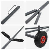 Boat Trailer Silver 302 x 107 x 42 cm Steel - Close-Up Angle