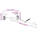Boat Trailer Silver 302 x 107 x 42 cm Steel - Extra Image