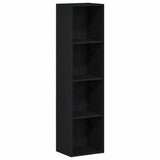 Book Cabinet Black oak 36 x 30 x 143 cm Engineered Wood - Front View