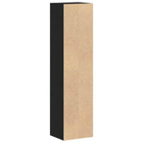Book Cabinet Black oak 36 x 30 x 143 cm Engineered Wood - Low Angle