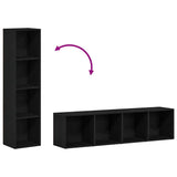 Book Cabinet Black oak 36 x 30 x 143 cm Engineered Wood - Extra Image