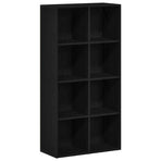 Bookcase Black Oak 66x30x130 cm Engineered Wood
