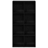 Bookcase Black Oak 66x30x130 cm Engineered Wood