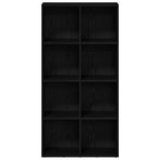 Bookcase Black Oak 66x30x130 cm Engineered Wood