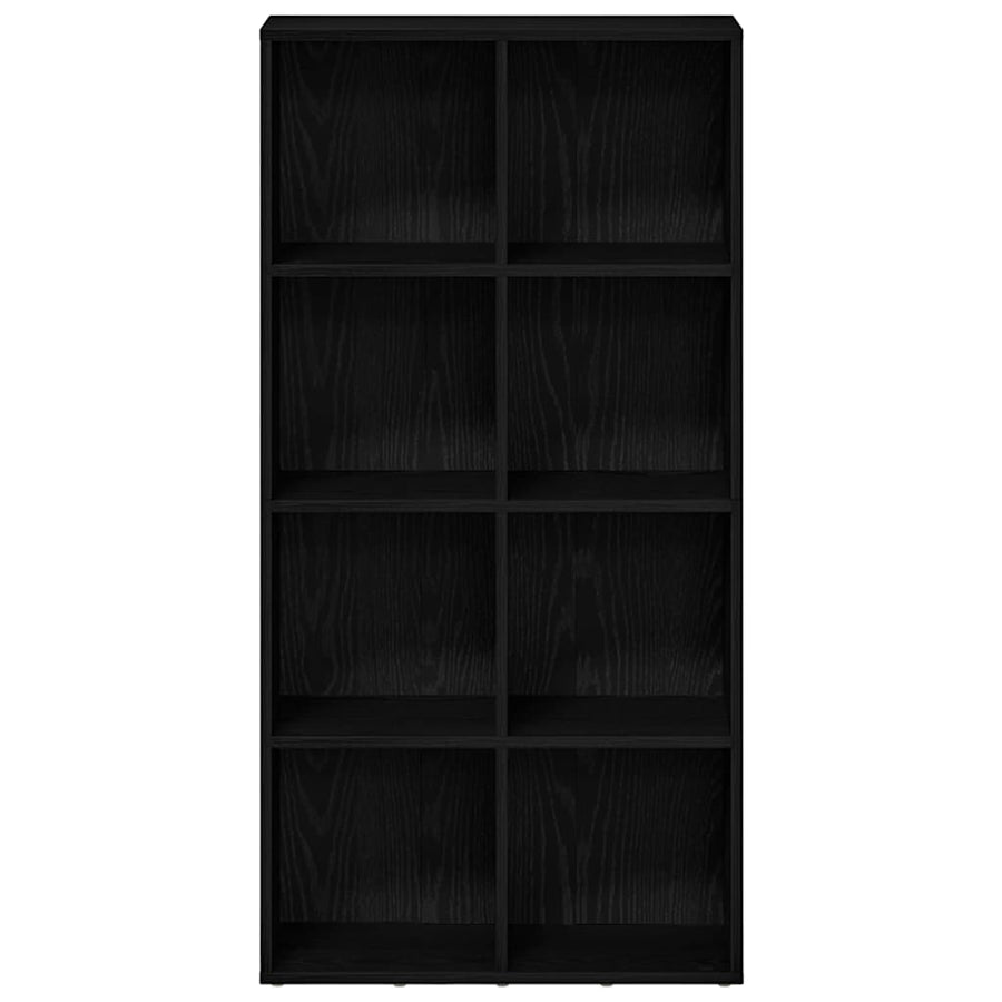 Bookcase Black Oak 66x30x130 cm Engineered Wood