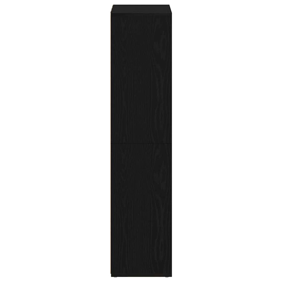 Bookcase Black Oak 66x30x130 cm Engineered Wood