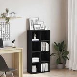 Bookcase Black Oak 66x30x130 cm Engineered Wood