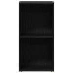 LP Storage Box Black Oak 71x34x36 cm Engineered Wood