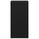 LP Storage Box Black Oak 71x34x36 cm Engineered Wood