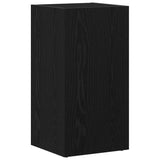 LP Storage Box Black Oak 71x34x36 cm Engineered Wood - Close-Up Angle