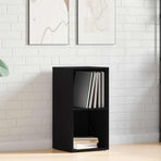 LP Storage Box Black Oak 71x34x36 cm Engineered Wood