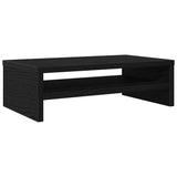 Monitor Stand Black Oak 42x24x13 cm Engineered Wood - Close-Up Angle