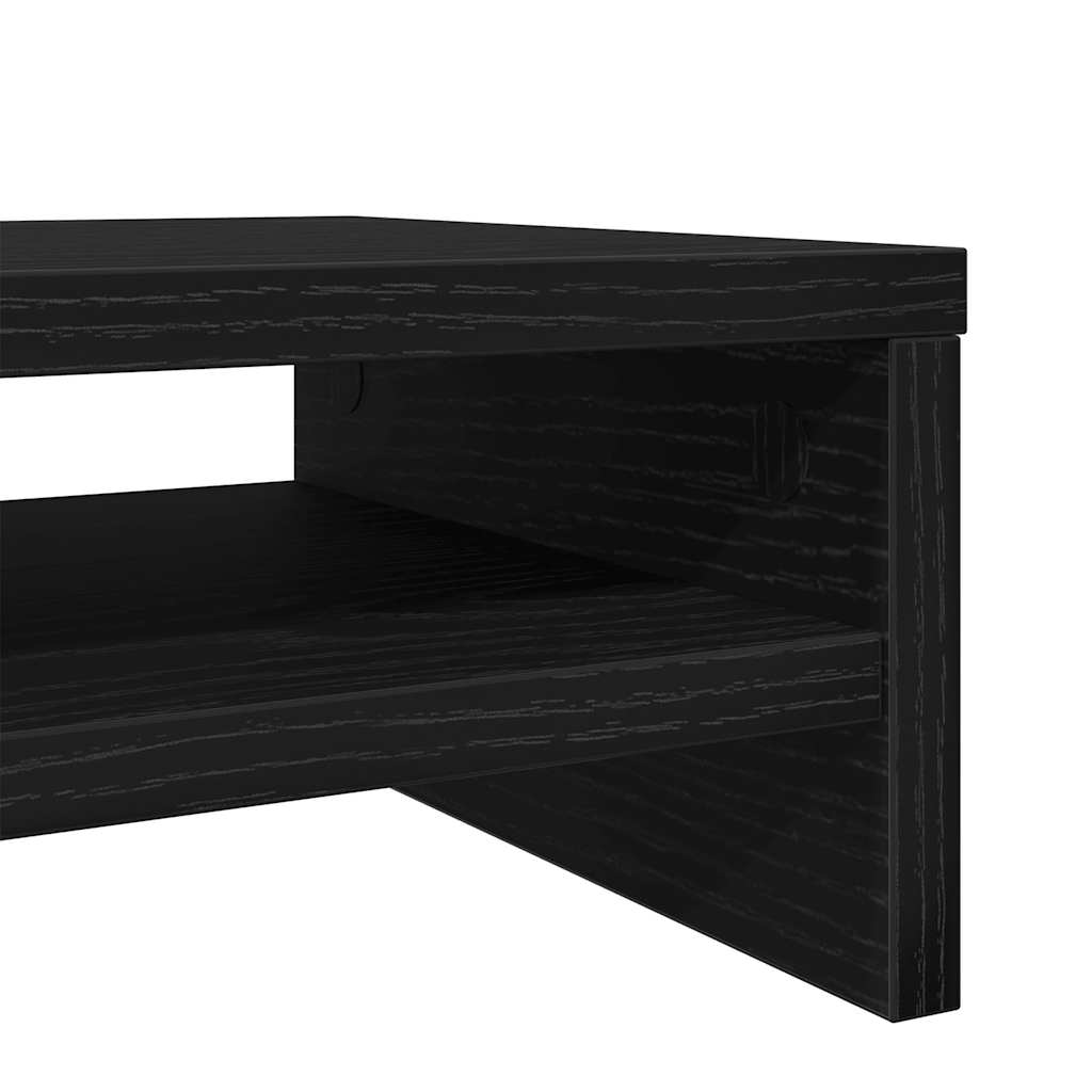 Monitor Stand Black Oak 42x24x13 cm Engineered Wood