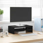 Monitor Stand Black Oak 42x24x13 cm Engineered Wood