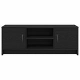 TV Cabinet Black Oak 102x30x37.5 cm Engineered Wood - Rear View