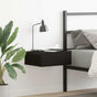 Floating Nightstand Black Oak 40x32x15 cm Engineered Wood
