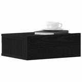 Floating Nightstands 2 pcs Black Oak 40x32x15 cm Engineered Wood - Side View