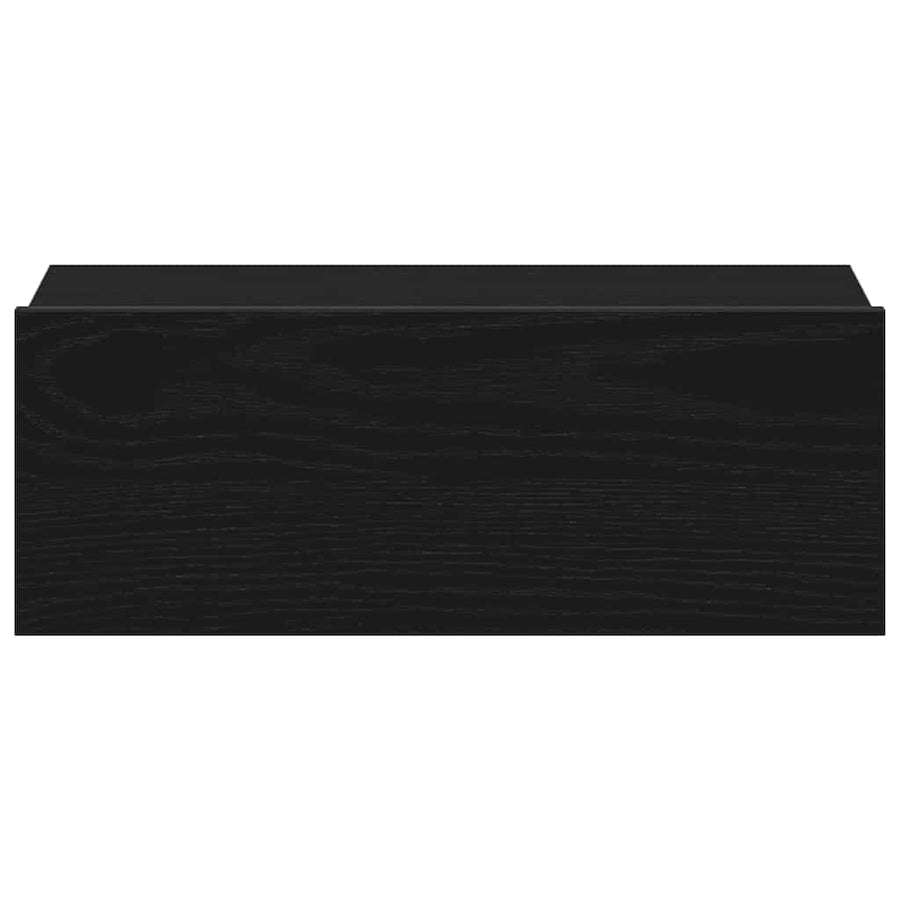 Floating Nightstands 2 pcs Black Oak 40x32x15cm Engineered Wood