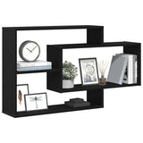 Wall Shelf Black Oak 104x20x58.5 cm Engineered Wood - Top-Down View