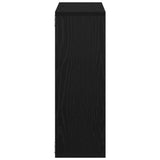 Wall Shelf Black Oak 104x20x58.5 cm Engineered Wood - Rear View