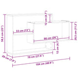 Wall Shelf Black Oak 104x20x58.5 cm Engineered Wood - Extra Image